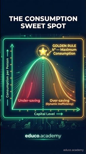 Solow Model: The Golden Rule Explained in 60 Seconds