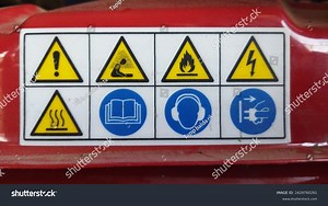 Warning Symbol Form Sticker Affixed Generator Stock Photo 2429760261 | Shutterstock
