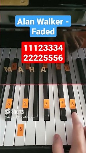 Faded Alan Walker (Easy Piano Tutorial)