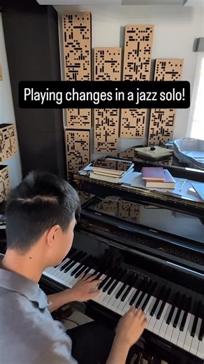 Charles Chen | Part 1 of a tutorial for playing the changes! Try to play chord tones on beats 1 and 3, since the listener hears the solo as the top note... | Instagram