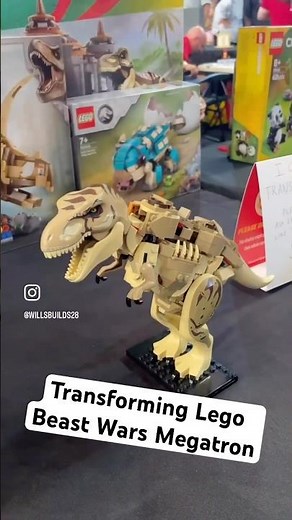 Transforming Lego Beast Wars Megatron (Instructions on Rebrickable.com)