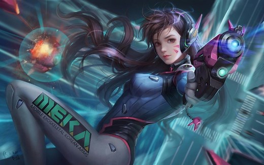 【守望先锋D.VA】游戏史上最美女角色（4）流水的女神，铁打的Dva