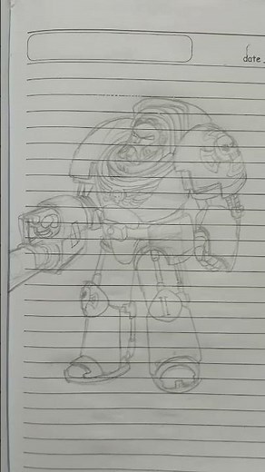 Day 5 of Drawing Space Marines | Terminator Veteran