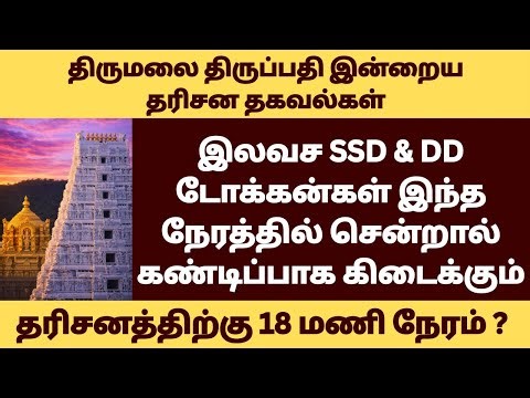 Tirupati Today’s Darshan Update | Tirupati SSD & DD Tokens Issuing Time