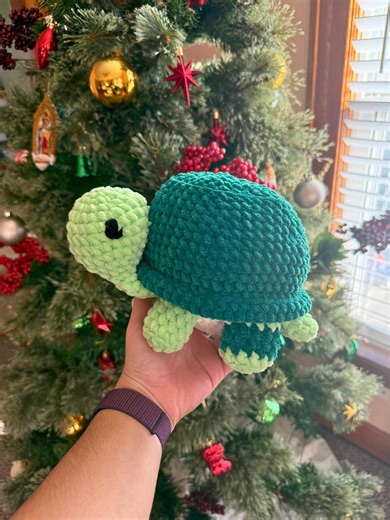 Crochet Turtle Plushie | Handmade Stuffed Animal Toy - Etsy