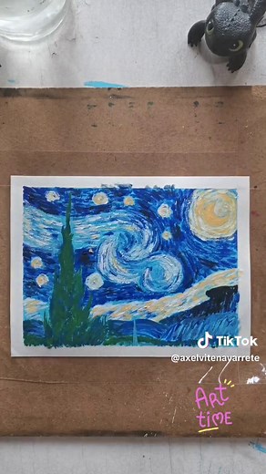 Cómo Pintar la Noche Estrellada - Tutorial de Arte y Pintura
