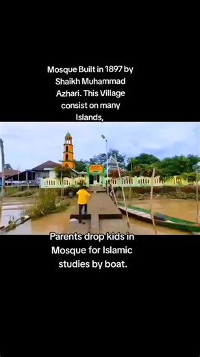 Small island Mosque in Indonesia #mosque #indonesia #malaysia #uae