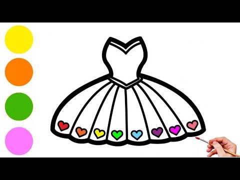 How to Draw a Dress | Simple Drawing for Kids
