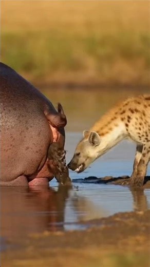 Hippo Defecates at Lightning Speed | Rare Wildlife Moment #shorts