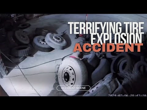 Terrifying Tire Explosion Accident | 18+ | Accident Scene