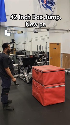 42 Inch Box Jump #liftingzone #gymmotivation #plyometrics #boxjumps #lifter