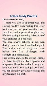 A letter to my parents | English StoryStream