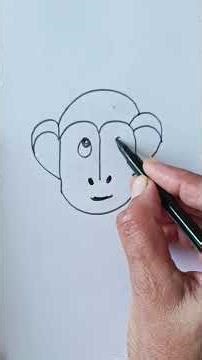 how to draw beautiful and easy monkey 🐒with m #easyart #drawingtutorial #drawing #artist