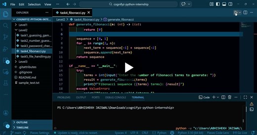 Fibonacci Sequence Python Function | SWAYAM WAGRE posted on the topic | LinkedIn