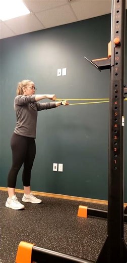 Banded face pull with external rotation
