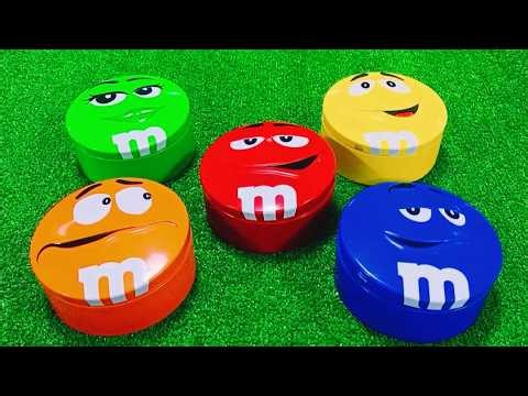 Satisfying Video | ULTIMATE Unpacking Rainbow M&M'S and Tasty Skittles Candy From Surprise Tins ASMR