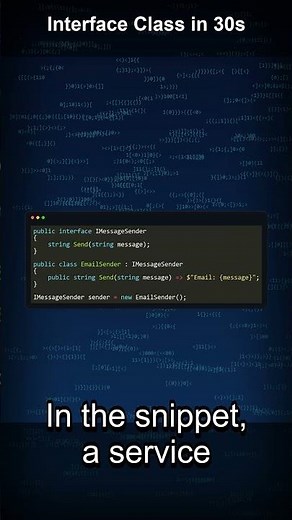 Interface vs Class Explained in 30 Seconds | C# #csharp #interface #dotnet
