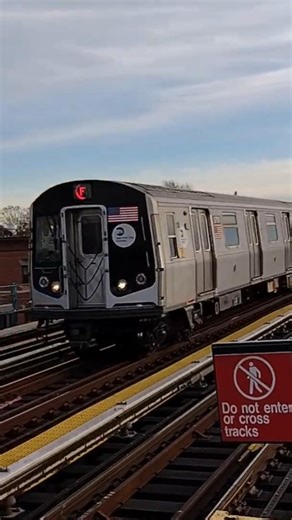 NYC Subway: R160 F Express Train Passing Avenue N