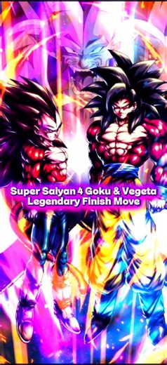 Dragon Ball Legends Gameplay | Super Saiyan 4 Goku & Vegeta Legendary Finish #dblegends #dbl #shorts