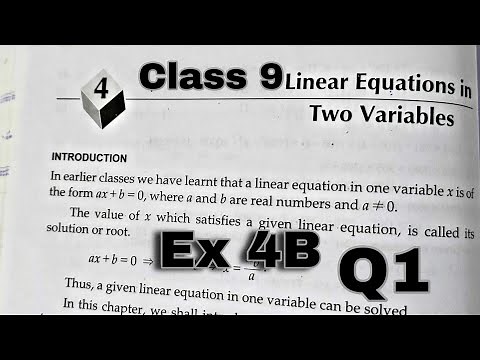 Ex 4B Q1 Class 9 Maths Linear Equation In Two Variable | CBSE | RS Aggarwal | Rajmith study
