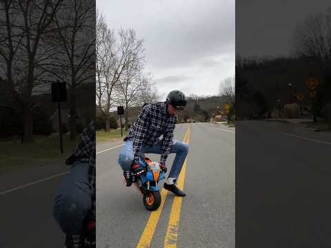 I almost crashed my mini street bike 😳 #streetbike #motorcycles #fail #pocketbike #minibike