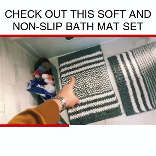 Check out this soft and non-slip Bath Mat set