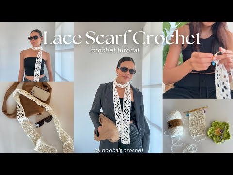 Easy Crochet Lace Scarf Tutorial | Beginner Friendly + Step by Step | Trend of the Fall