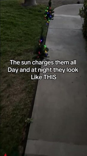 These solar powered outdoor Christmas trees add such a beautiful touch to your yard for the holidays