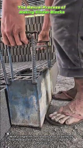 The Manual Process of Making Cinder Blocks