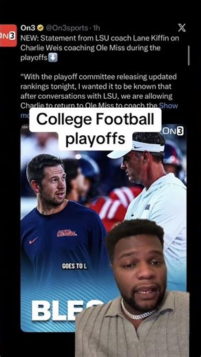 Lane Kiffin has given Charlie Weis permission to coach Ole Miss during the playoffs #cfb