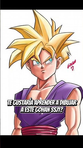 Como dibujar a Gohan SSJ1 tutorial fácil #aprenderadibujar #dibujoparaprincipiantes #gohan #dibujo