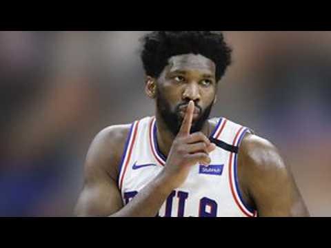 为保数据，临阵脱逃！恩比德创造“刷子”的新境界 #恩比德 #NBA #篮球 #掘金队 #哈登 #76人
