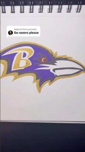 Drawing The Baltimore Ravens NFL Logo