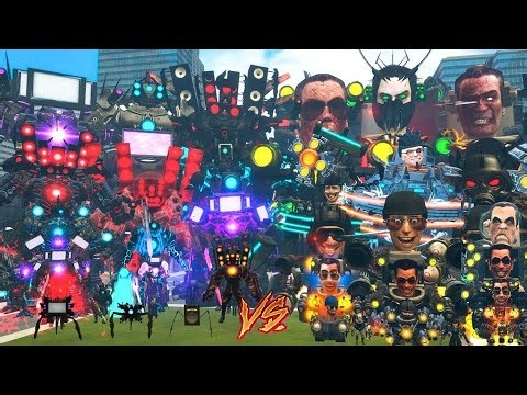 NEW UPGRADE ALL TITAN CAMERAMAN VS ALL SKIBIDI TOLET EXTREMELY COOL AND EXCITING FIGHT in Garry Mod!