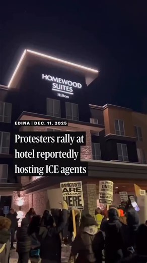 AGirlHasNoPresident on Instagram: "Everyone I see these clips of ICE protests out of Minnesota, I immediately check the local temp. On this day, it was a high of 18° and a low of 10°. And this was 7 PM. That’s dedication. @startribune At 7 p.m. Thursday, more than 100 people gathered outside the Homewood Suites by Hilton in Edina to protest the hotel reportedly hosting ICE agents. Hotel staff declined to comment. Video by Elliot Hughes and Louis Krauss/The Minnesota Star Tribune"