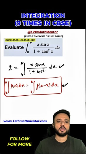 Ankit Kumar on Instagram: "CBSE Integration Question — Class 12 Maths 2026 Students, don’t miss this! 📦 95+ Maths Bundle — Your complete solution for Board Exam 2026: 1️⃣ Chapterwise CBQs (Case-Based, Assertion-Reason) with solutions 2️⃣ Chapterwise PYQs with detailed solutions 3️⃣ Chapterwise MCQs with answers 4️⃣ 10 Sample Papers – 2026 pattern 5️⃣ Most Important & Repeated Questions (2026 ready) 6️⃣ Quick Revision Booklet per chapter 💥 All this in one digital bundle — Just ₹699 💯Trusted by