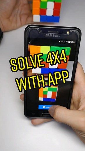 Solving 4x4 Rubik's Cube with App Tutorial