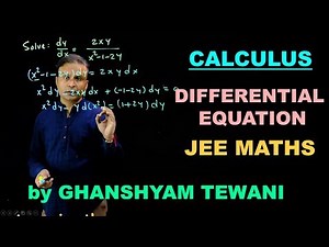Differential equations | JEE Maths Videos | Ghanshyam Tewani | Cengage
