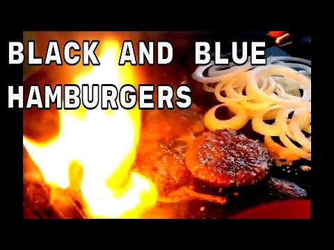 Black and Blue Hamburgers! (Black Pepper and Bleu Cheese)