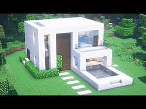 Minecraft | How to Build a Villa With Pool - Minecraft House Tutorial