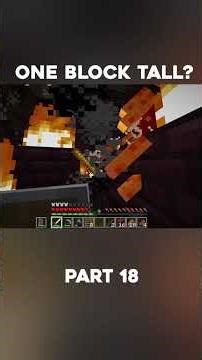 Minecraft, But one block tall #minecraft #challenge
