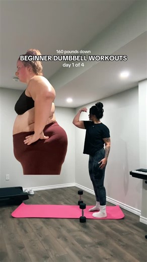 EMMA HOOKER | weight loss coach on Instagram: "Starting a little series this week because I know how confusing workouts can feel when you’re just starting out on your weight loss journey! So this week I’ll be posting 4 beginner dumbbell workouts you can do at home! Today’s workout: • Squats - 3×12 • Shoulder press – 3×10 • Bent over rows – 3×10 • Single leg RDLs – 3×10 each leg • Floor dumbbell bench press – 3×10 • Bicep curls – 3×10 If the gym feels intimidating or online workouts feel overwhel