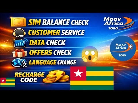 Moov Africa Togo SIM Card Codes Balance Check Data Check Customer Care Recharge Code #worldwork50