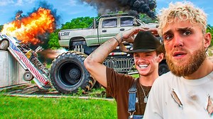 60K views · 259 reactions | Burning Cars with Whistlin Diesel Jet Engine Monster Truck! | Jake Paul | Facebook