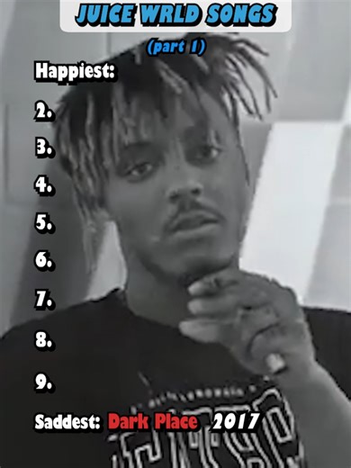 Saddest To Happiest Juice WRLD Songs #juicewrld #rap #popular #songs #sad