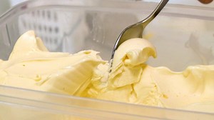 Goat’s milk ice-cream