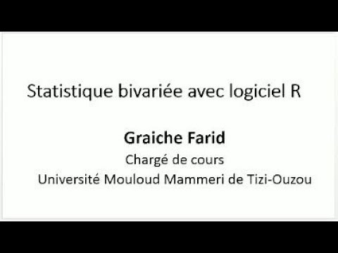 Statistique bivariée avec logiciel R