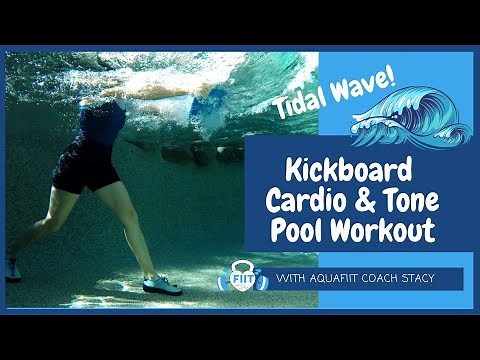 Water Aerobics Workout - Kickboard Cardio & Toning ANYONE can do!