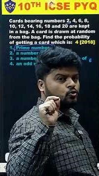 10 ICSE | MATH PYQ | Probability PYQ