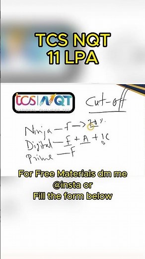 TCS NQT CUT-OFF 2025 😲😲#TCS #NQT #FREE #Materials